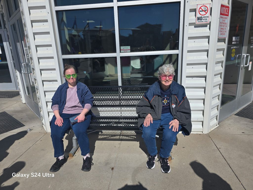Brighter Horizon community, air space museum bench