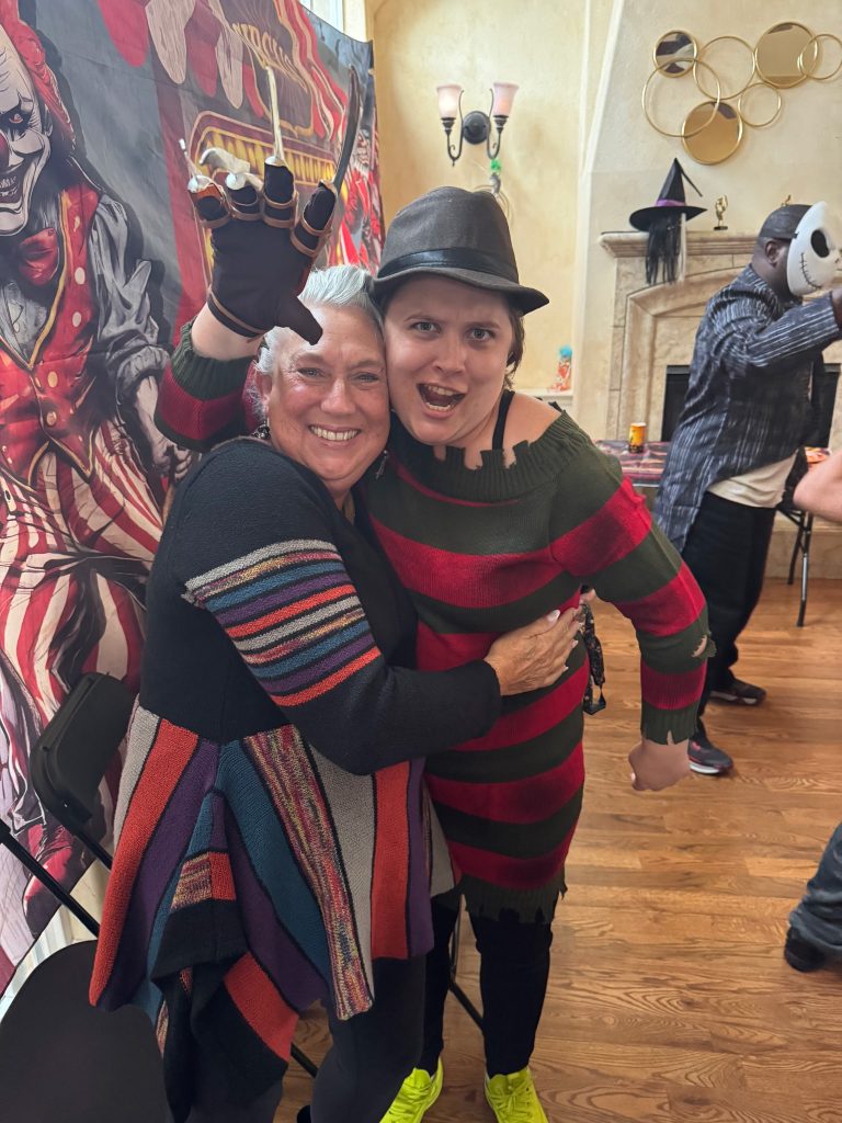 Brighter Horizon community, halloween costume hug